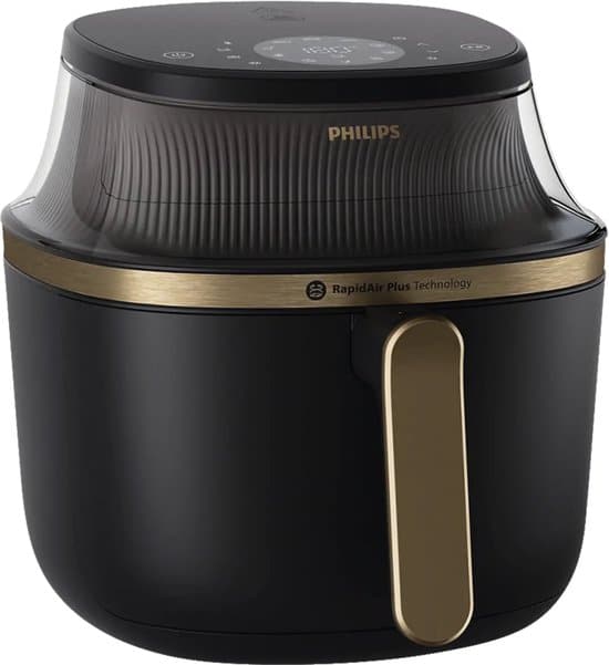Philips 3000 Series Airfryer – NA332/00 – Kijkvenster – RapidAir Plus – 6.2L – Tot 5 Personen – Zwart
