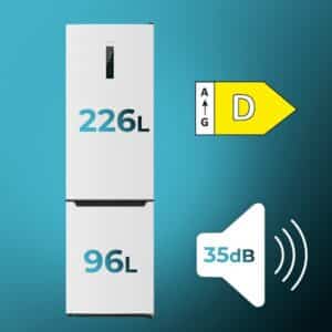 Cecotec Bolero CoolMarket Combi 322T White D Vrijstaand 322 l Wit