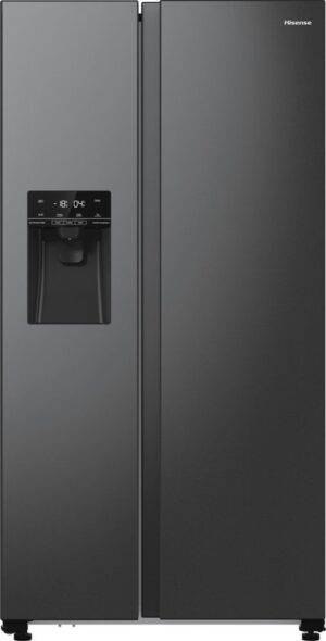 Hisense RS5P535NTFE - Amerikaanse koelkast - No-Frost - 178 cm hoog - 566 liter - Energielabel E - Invriesvermogen 12 kg/24u - Geluidsniveau 39 dB - LED Display - SuperCool - FastFreeze - Deuralarm - Interverter Compressor