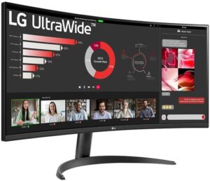 LG 34WR50QK-B computer monitor 86,4 cm (34") 3440 x 1440 Pixels Wide Quad HD Zwart