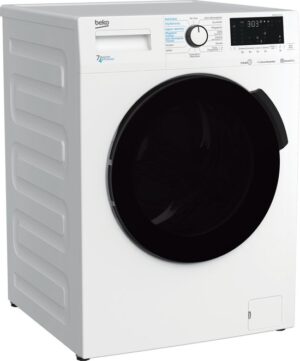 Beko WDW75141 Steam1, Voorbelading, Vrijstaand, Wit, Links, Zwart, Zwart, Duits Display
