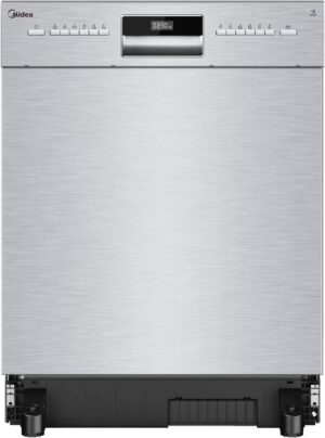 Midea Vaatwasseronderbouw MDWEU1435XSS-W, 14 couverts, vaatwasser 60 cm deels geïntegreerd met wifi