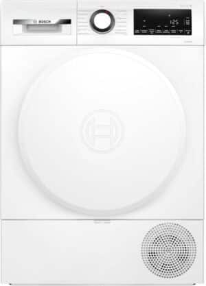 Bosch WQG233D21 Serie 6 Warmtepompdroger, 9 kg, sneldrogend, halve beladingsoptie, met vochtsensor, Duits Display