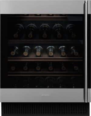 Smeg CVI338LX3 wijnkoeler Compressorwijnkoeler Ingebouwd Roestvrijstaal, Zwart 38 fles(sen)