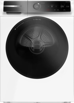 Bosch Serie 8 WRB247C40 - Vrijstaand - Voorbelading - Warmtepomp - Wit - Touch - Rechts - Duits display