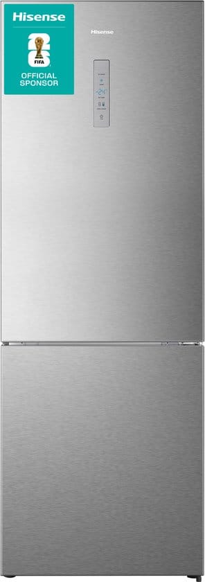 Hisense RB645N4BID - Vrijstaande koel-Vriescombinatie - 70cm breed - 495 Liter - No Frost - Fast Freeze - Metal-Tech Cooling - RVS - Energieklasse D