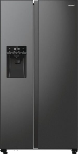Hisense RSIM535AFE, Vrijstaand, Amerikaanse deur, Zwart, Roestvrijstaal, 2 deur(en), Deur-op-deur, Touch