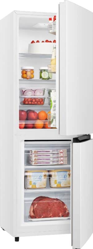 Hanseatic HKGK16155CBI Koel-vriescombinatie Vrijstaand 161 cm Zwart – 230 l