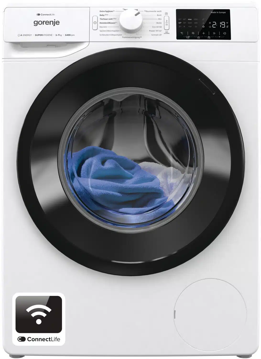 Gorenje PNEI74SA1DTS Wasmachine 7 kg – Voorlader, Slimme techniek - Duits Display