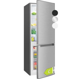Bomann KG 7359 Koel-vriescombinatie Vrijstaand 142,5 cm – 173 l, RVS-look, Energieklasse C