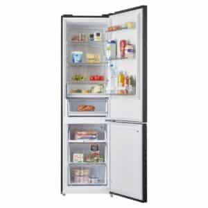 Inventum KV2010B Koel-vriescombinatie 378 l 201 cm – Zwart RVS, NoFrost, Energieklasse A
