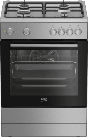 Beko FBM6202X Gasfornuis 60 cm – Multifunctionele Oven 66 l, RVS