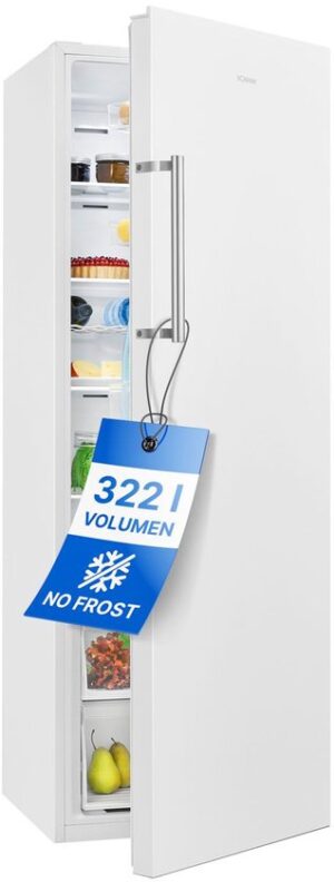 Bomann VS 7345 – Kastmodel Koelkast zonder vriesvak – 172cm hoog - super koelen - 322 Liter – Stil (38dB) - Wit
