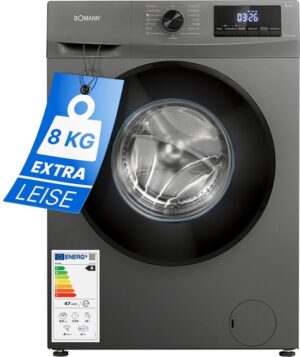 Bomann WA 7185 T Wasmachine - 8KG - 1400 toeren - 15 programma's - Stoomfunctie - Energieklasse A - Duits Display