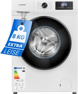 Bomann WA 7185 W Wasmachine - 8KG - 1400 toeren - 15 programma's - Stoomfunctie - Energieklasse A- Duits display