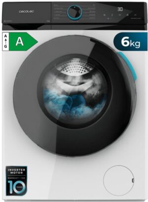 Cecotec Bolero DressCode 6160 wasmachine Voorlader 6 kg 1200 RPM Wit Engels Display