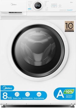 Midea MF10EW80BA10 wasmachine – 8 kg, 1400 toeren, energielabel A