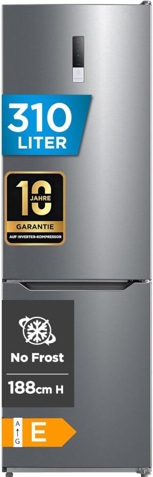 Midea MDRB424FGE02OA koel-vriescombinatie Vrijstaand 310 l Roestvrijstaal