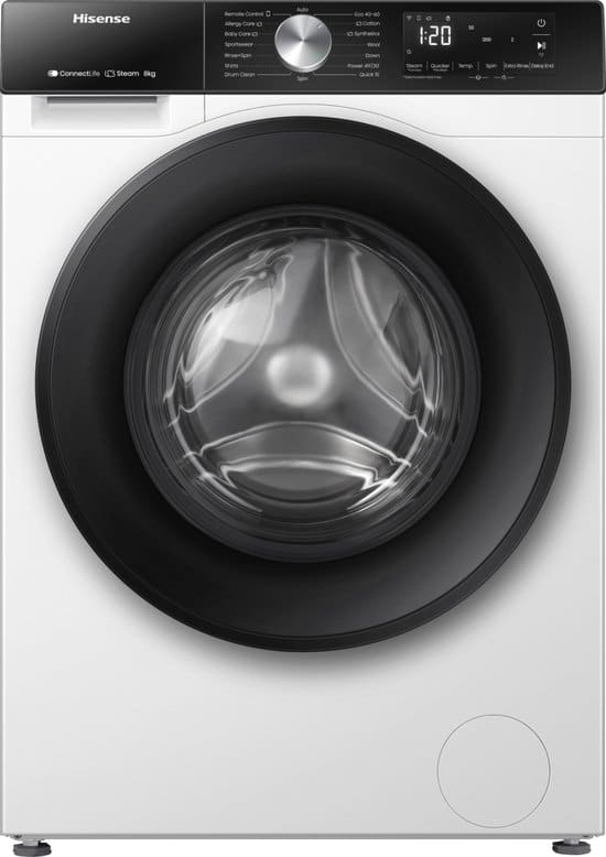 Hisense Wasmachine WF3S8043BW3 - 8 kg - Energielabel A