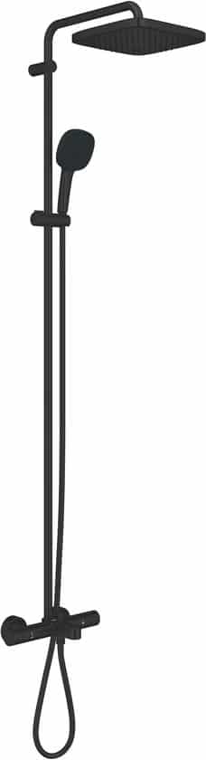 GROHE QuickFix Vitalio Comfort 250 douchesysteem – wandmontage, mat zwart