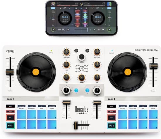 Hercules DJControl Mix Ultra dj-controller – smartphone, Bluetooth, accu, wit