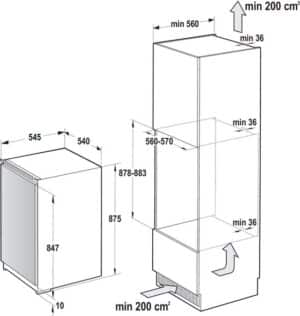 Gorenje RI209EE1 inbouwkoelkast – nis 88 cm, 131 liter, energielabel E