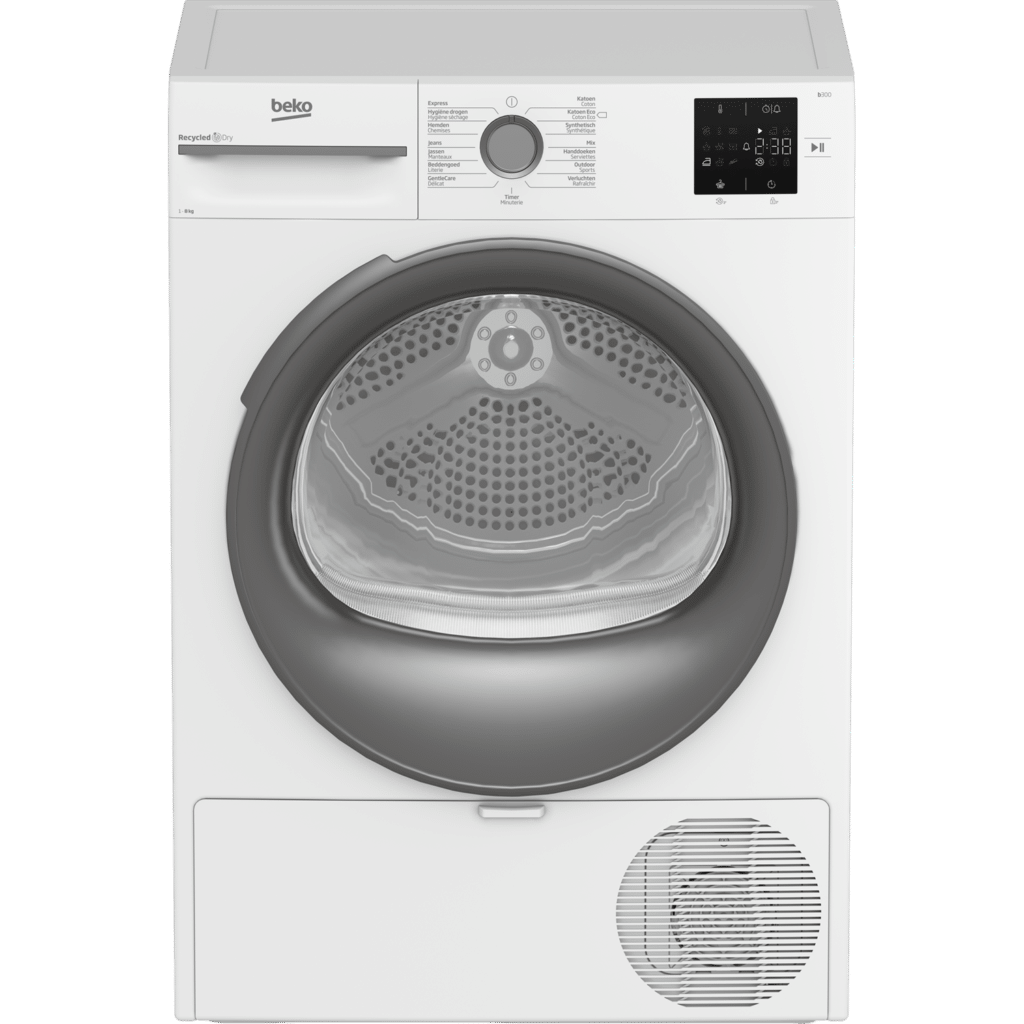 BEKO BM3T3823WMM RecycledDry - Warmtepompdroger - 8 kg - 64 dB - Energielabel D