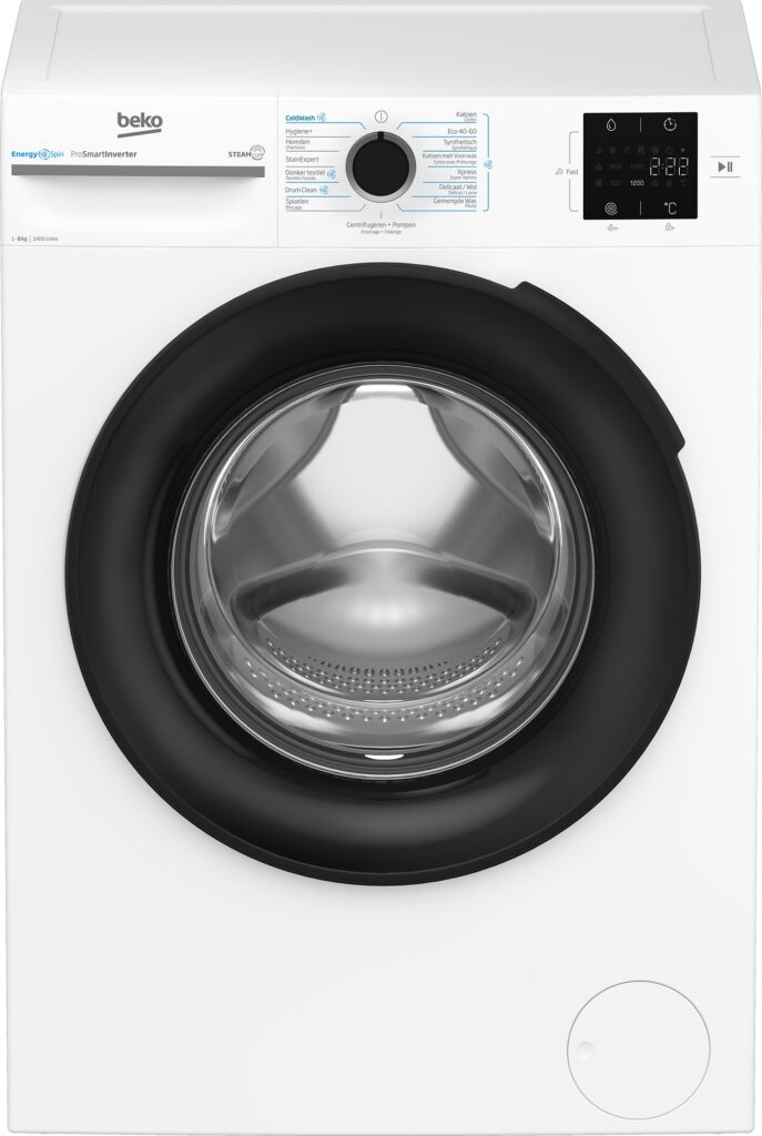 Beko Wasmachine BM3WFT3841W - 8 kg - Energielabel A