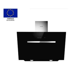 Essentiel B Wandschouw Afzuigkap EHDD 914NI - 90 cm schuin - 603 m³/u - Zwart - Energielabel A